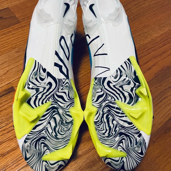 Nike Vapor Edge Elite 360 White Black Multicolor Football Cleats Size 14.5 - Picture 12 of 12